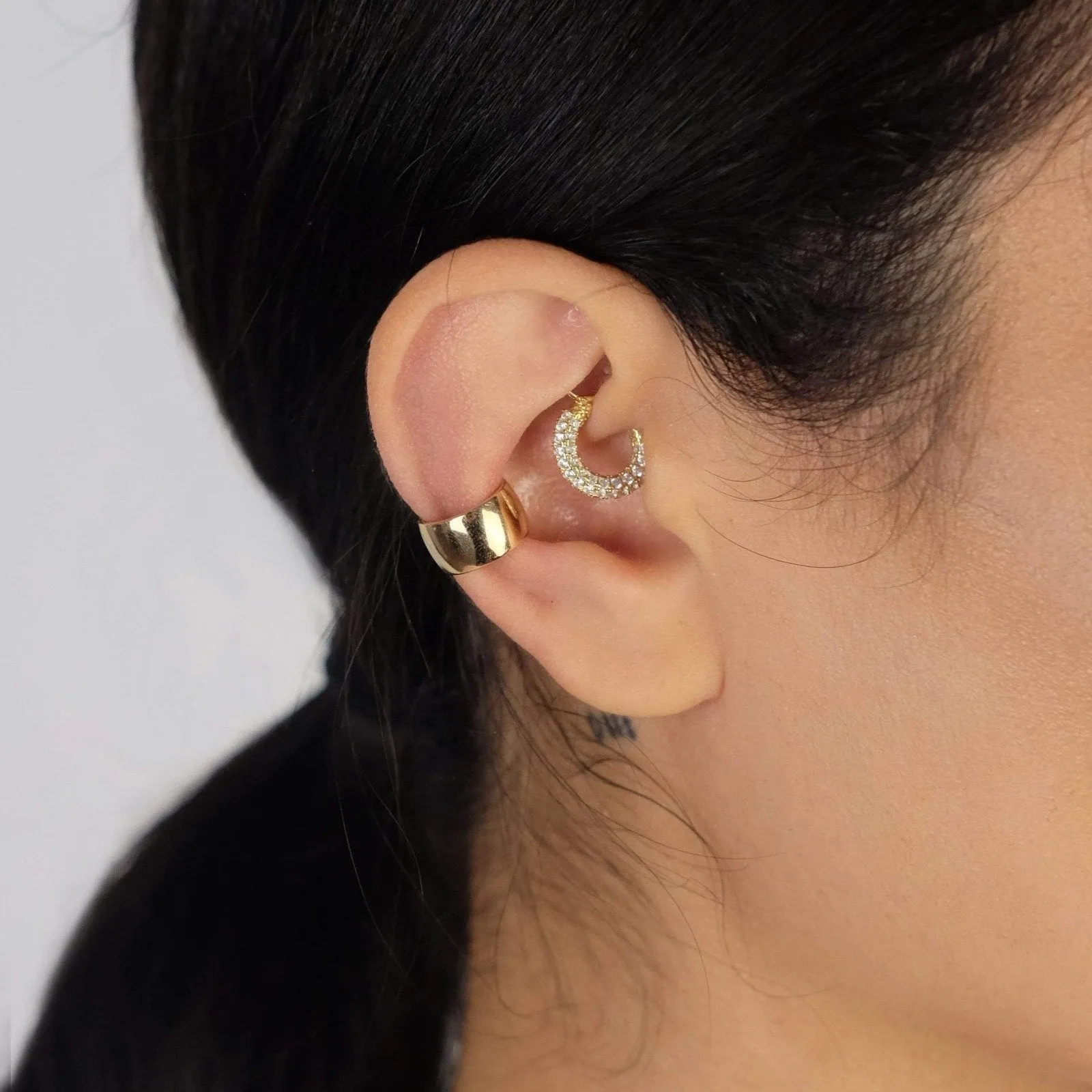 Solid Thick Cuff Earring