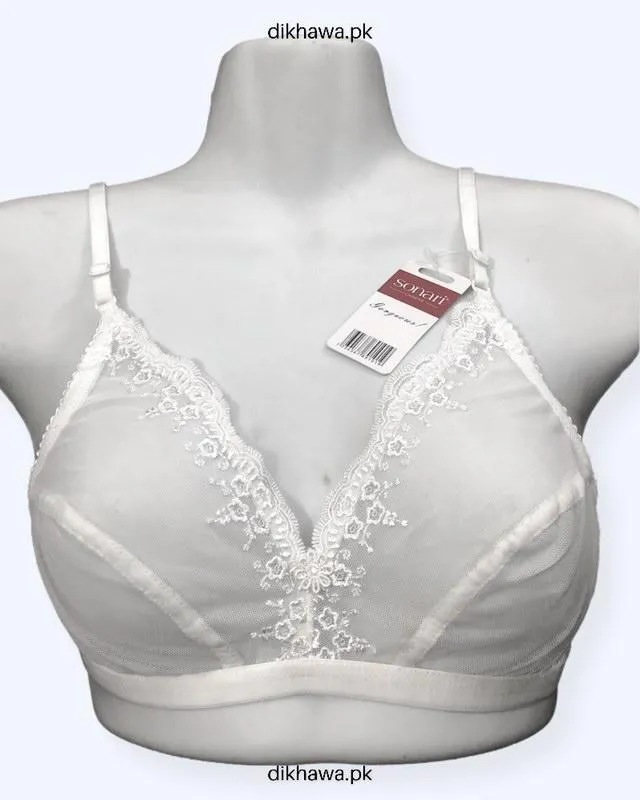 Sonari See Through Bra - Non Padded Non Wired - White