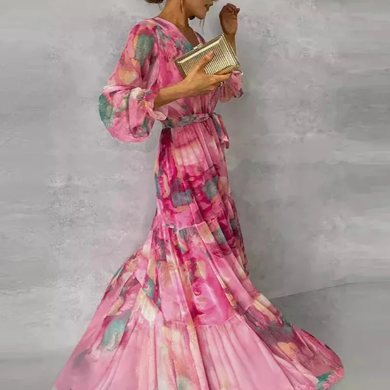 Sophia™ - Chic Floral Handcrafted Dress