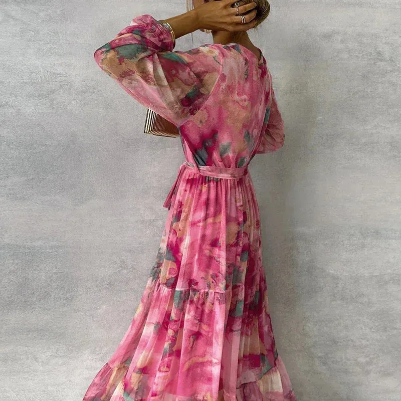 Sophia™ - Chic Floral Handcrafted Dress