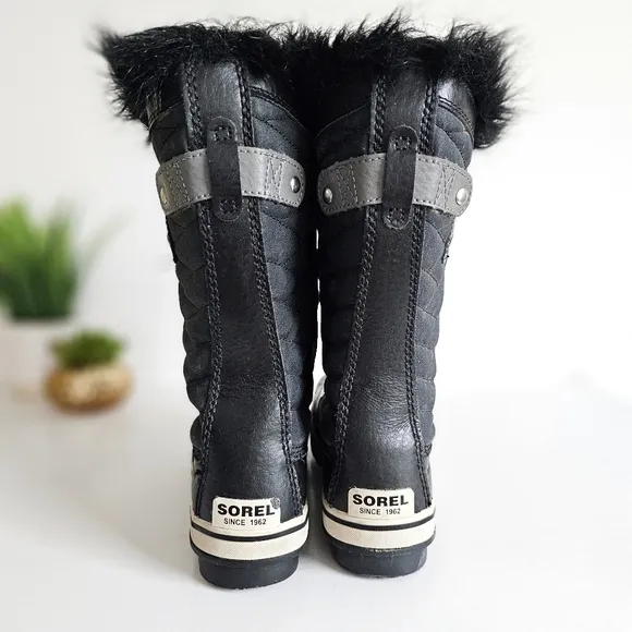 SOREL Children's Tofino ll Waterproof Winter Insulated Girls Black Boots Size 3