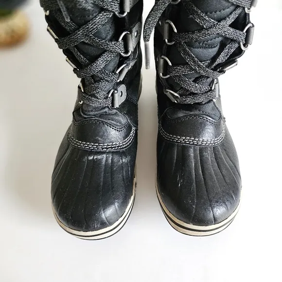 SOREL Children's Tofino ll Waterproof Winter Insulated Girls Black Boots Size 3