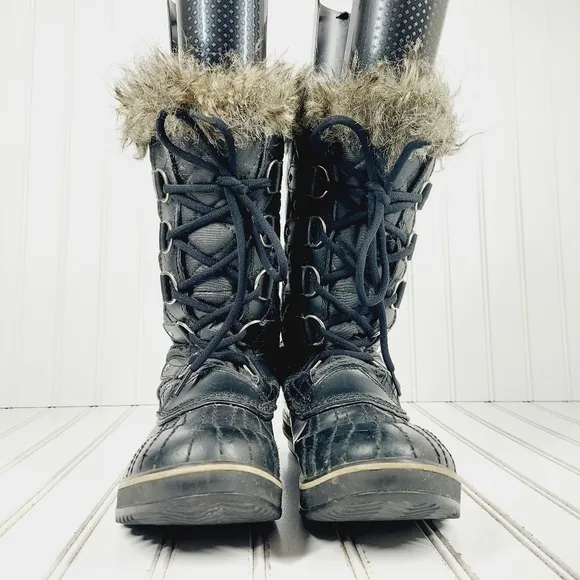 Sorel Tofino II Lace Up Round Toe Black Winter Boots F17