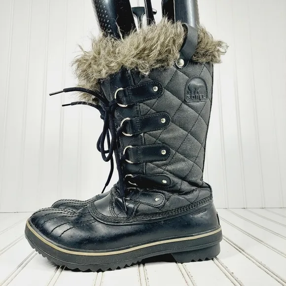 Sorel Tofino II Lace Up Round Toe Black Winter Boots F17
