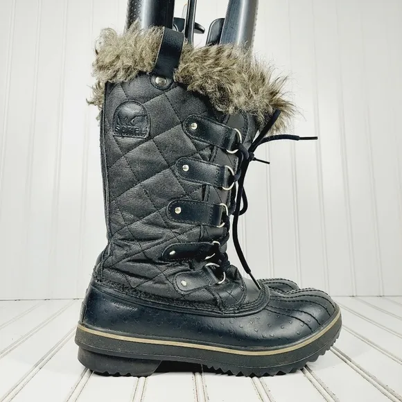 Sorel Tofino II Lace Up Round Toe Black Winter Boots F17