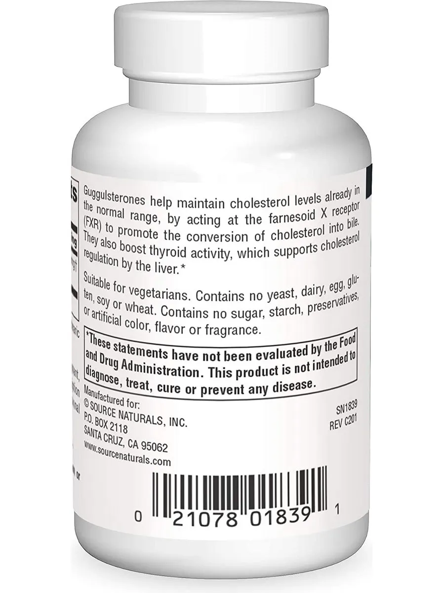 Source Naturals, Guggulsterones 37.5 mg, 60 tablets