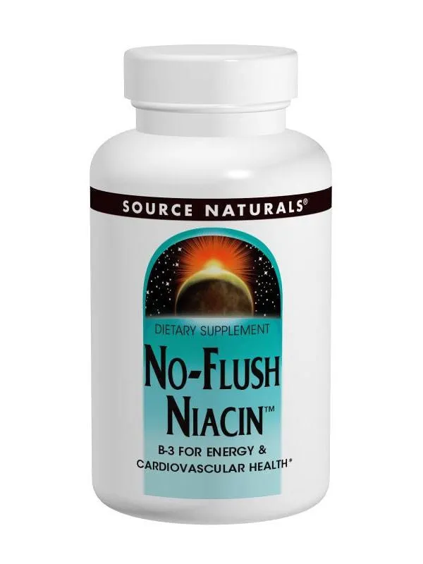 Source Naturals, No Flush Niacin Vitamin B 3 Inositol Nicotinate, 500mg, 30 ct