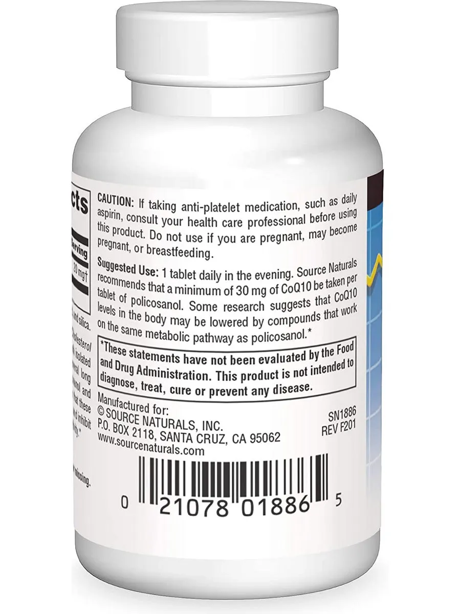 Source Naturals, Policosanol 20 mg, 30 tablets