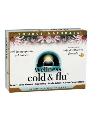 Source Naturals, Wellness Cold and Flu Homeopathic Bio Aligned, 48 ct