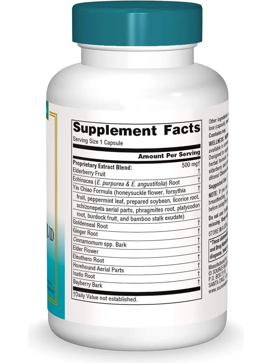 Source Naturals, Wellness Herbal Resistance Liquid Vegetarian Capsules, 60 ct
