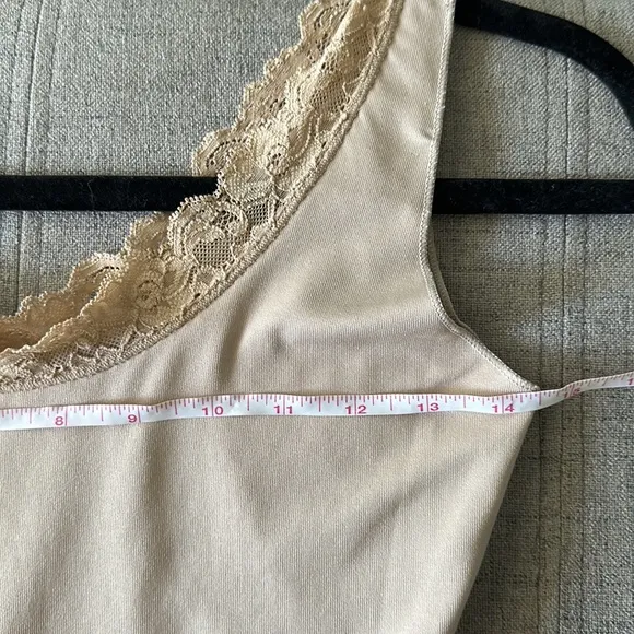 Spanx Lace Full Body Support Slip Bodycon Shapewear Size Medium Nude