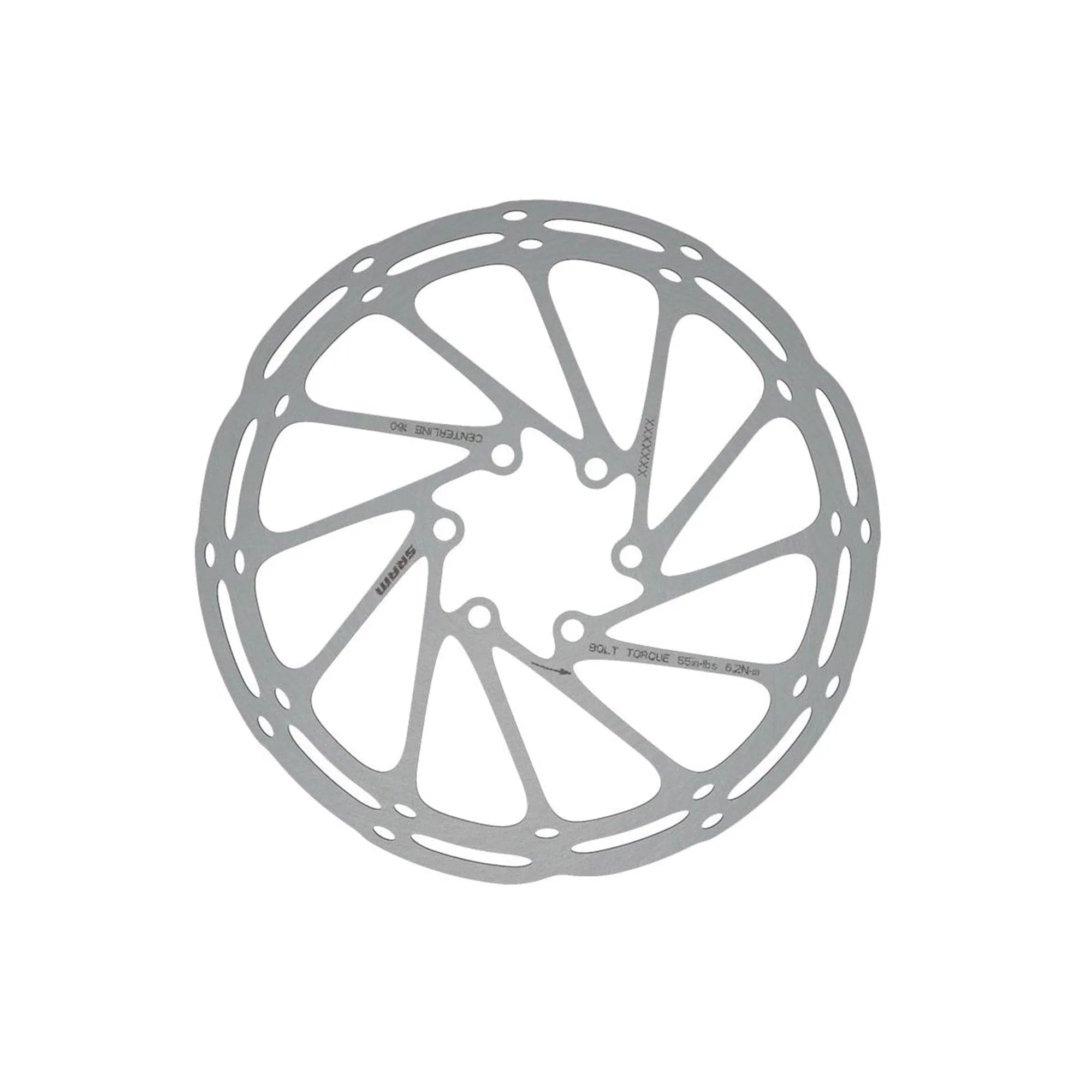 SRAM ROTOR CENTERLINE 160MM ROUNDED: BLACK 160MM