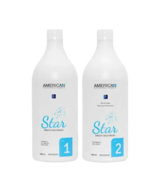 Star Smooth Treatment Volume Reducer Hair Anti Frizz Kit 2x1L - American Desire