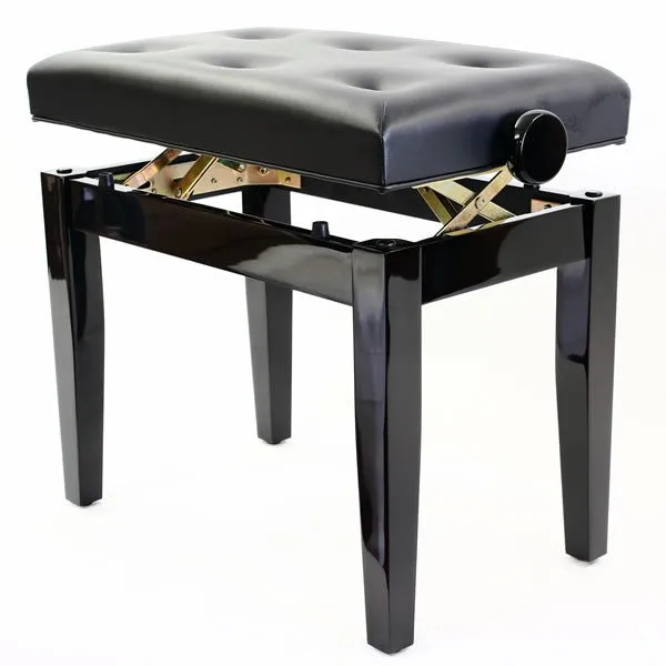 Steinhoven PRIMA Adjustable Piano Stool, Polished Ebony