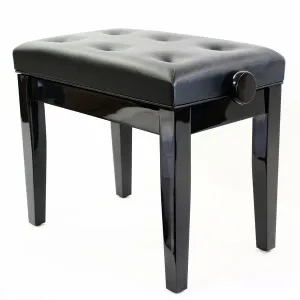 Steinhoven PRIMA Adjustable Piano Stool, Polished Ebony