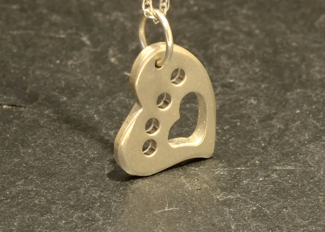 Sterling silver personalized paw pet tag and charm