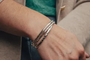 Sterling Silver Stamped Bangles