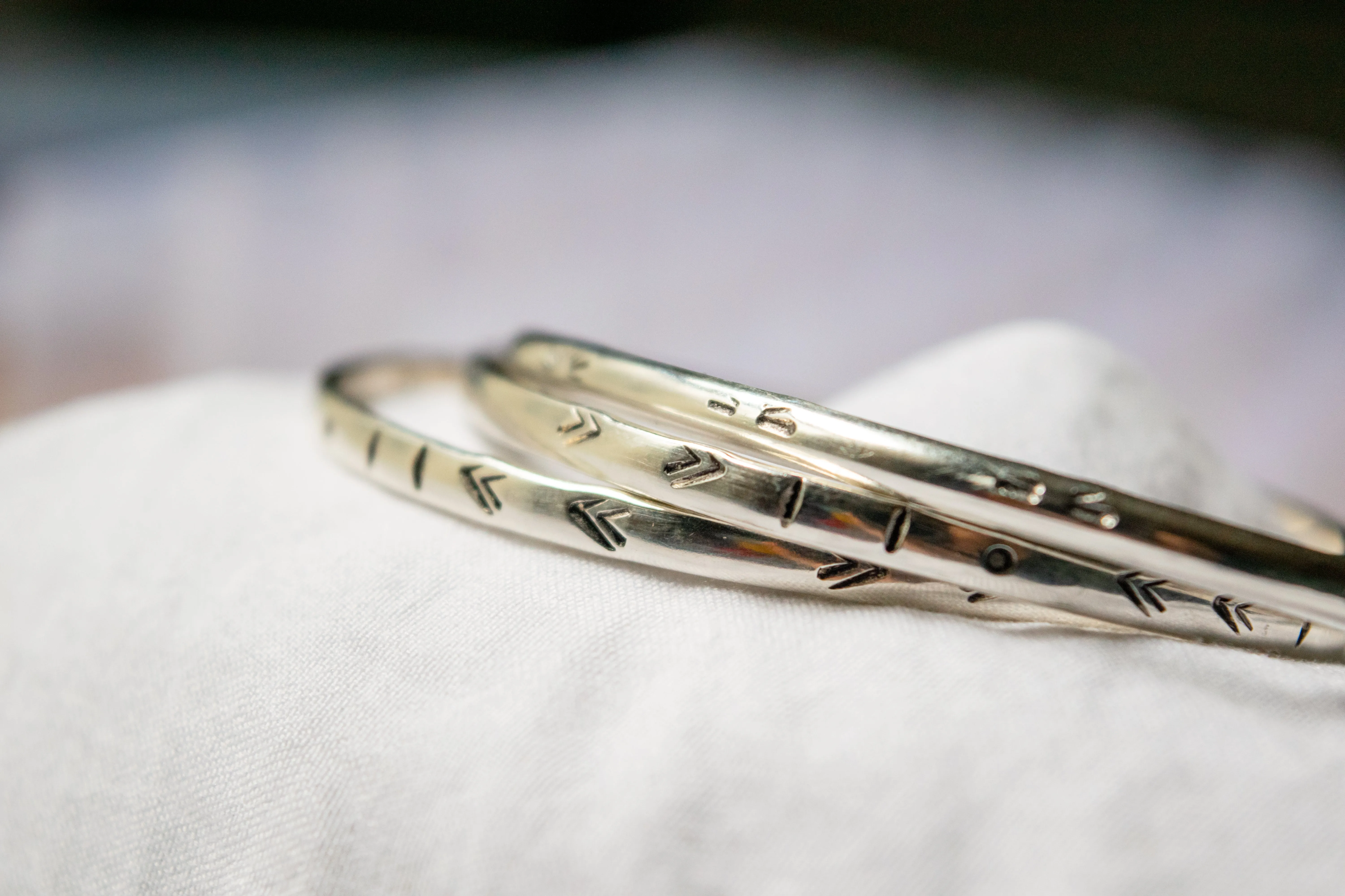 Sterling Silver Stamped Bangles