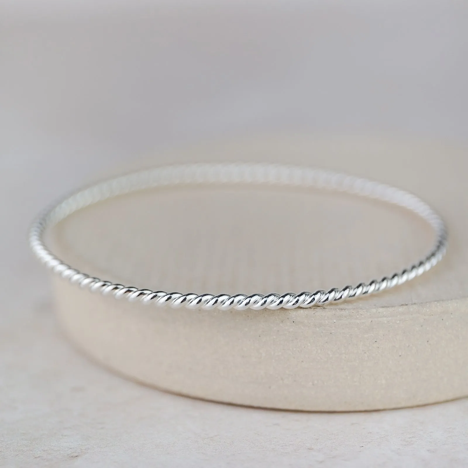 Sterling Silver Twist Bangle