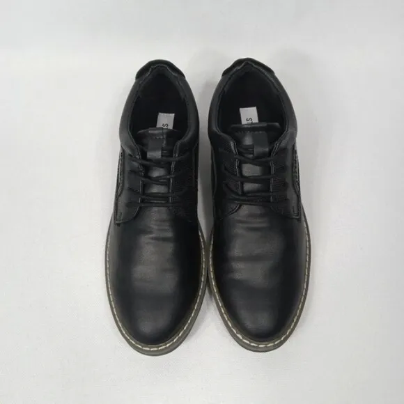 STEVE MADDEN Little Boys Bevan Lace up Classic Oxford Shoes Black Size 4