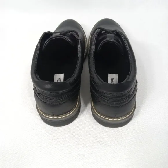 STEVE MADDEN Little Boys Bevan Lace up Classic Oxford Shoes Black Size 4
