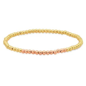 STRETCH BRACELET, GOLD & RG