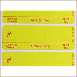 Style 3 Lotting Label - Super Stick (1000/Roll)