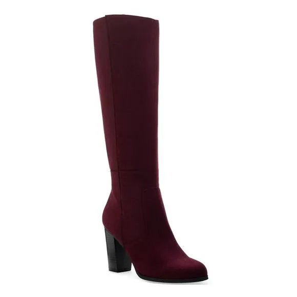 STYLE &amp; COMPANY Womens Purple Addyy Round Toe Block Heel Boots Shoes 9.5 M