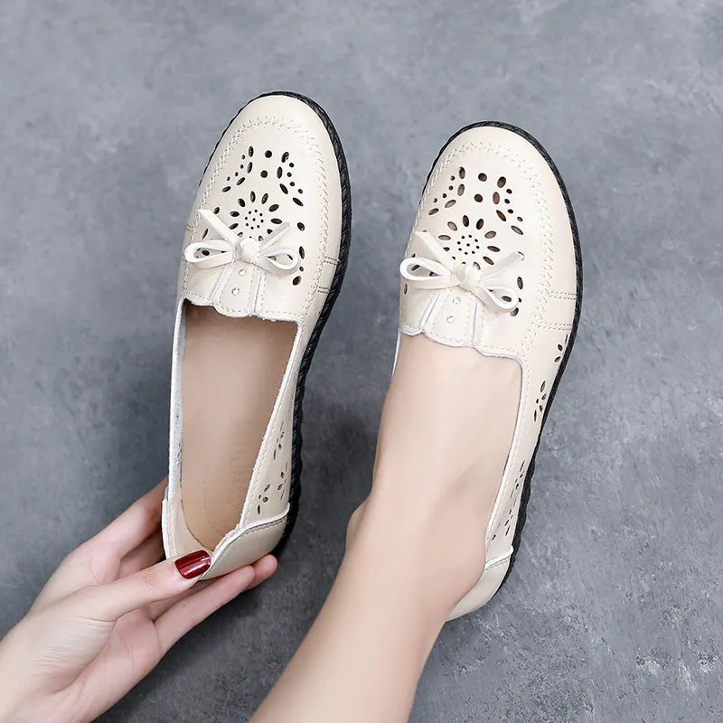 Summer Mom Shoes Women's Breathable Sandals Soft Bottom Casual Hollow Out