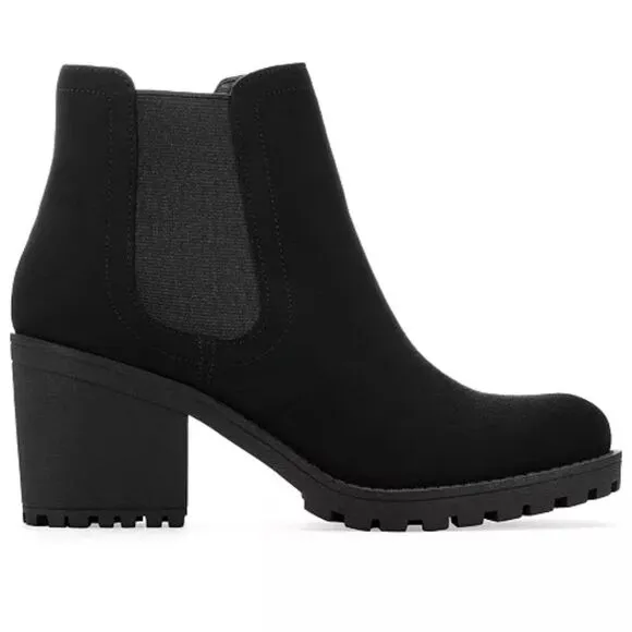 Sun   StoneWomen's Morghan Lug Sole Block-Heel Booties, Size 10