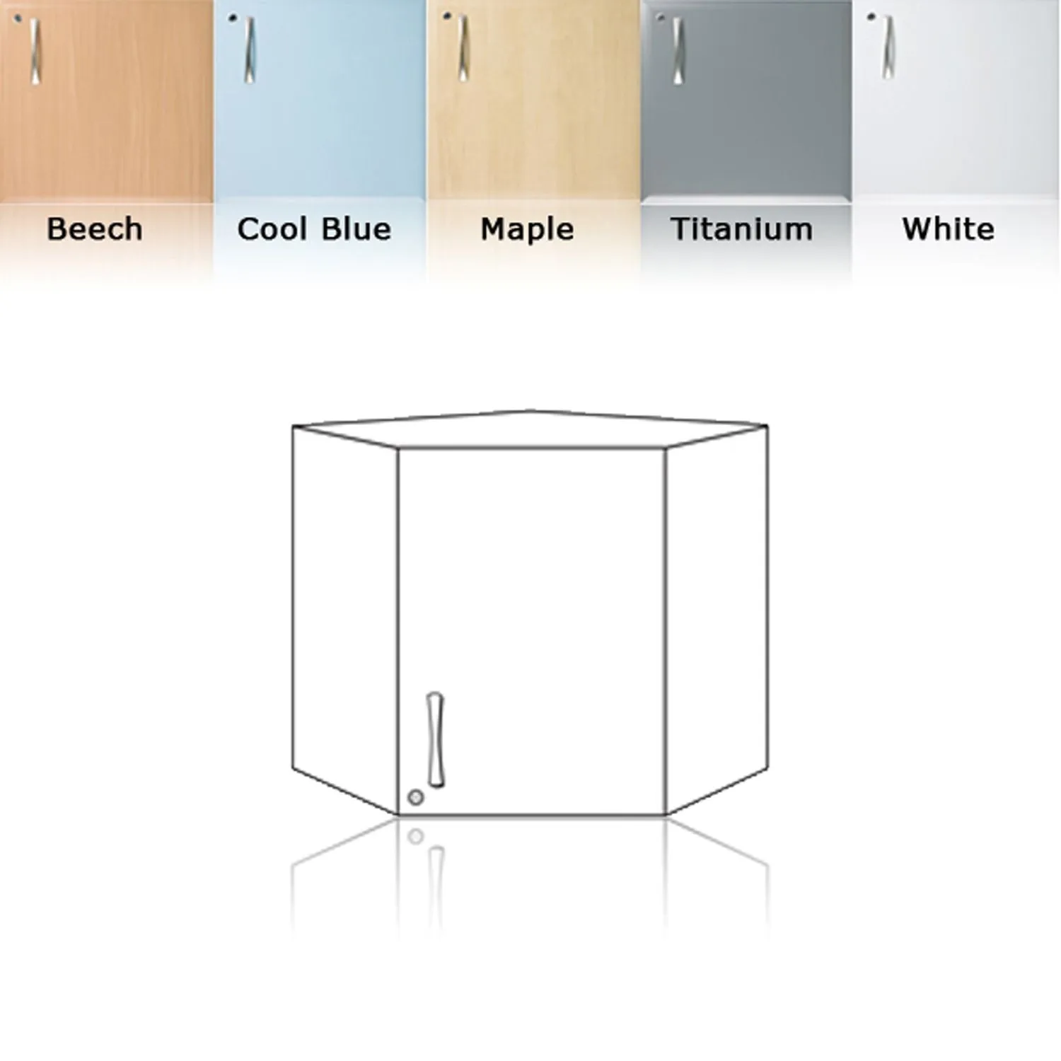 Sunflower Corner Wall Cabinet | 605mm