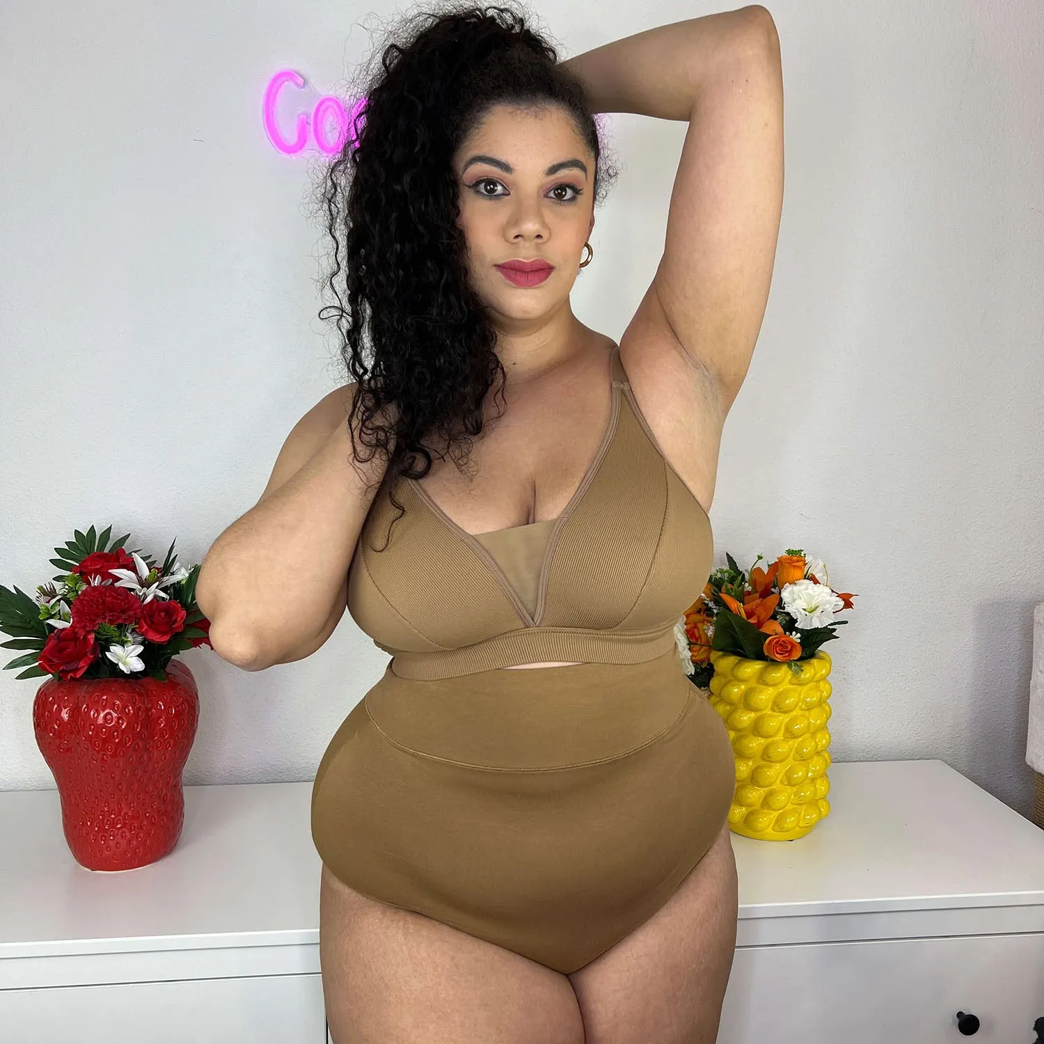 Super High Waist Panties - Caramel