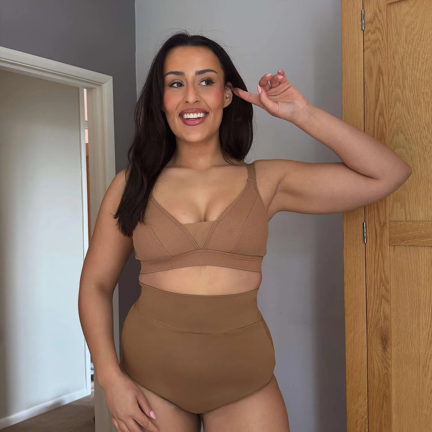 Super High Waist Panties - Caramel
