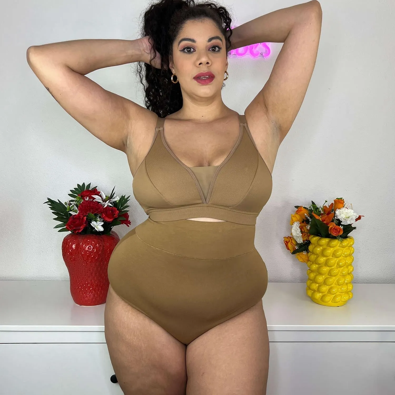 Super High Waist Panties - Caramel