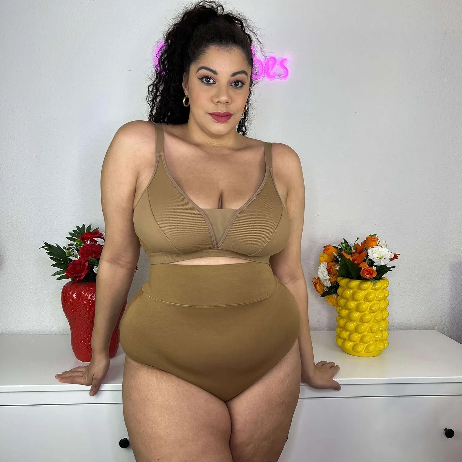 Super High Waist Panties - Caramel