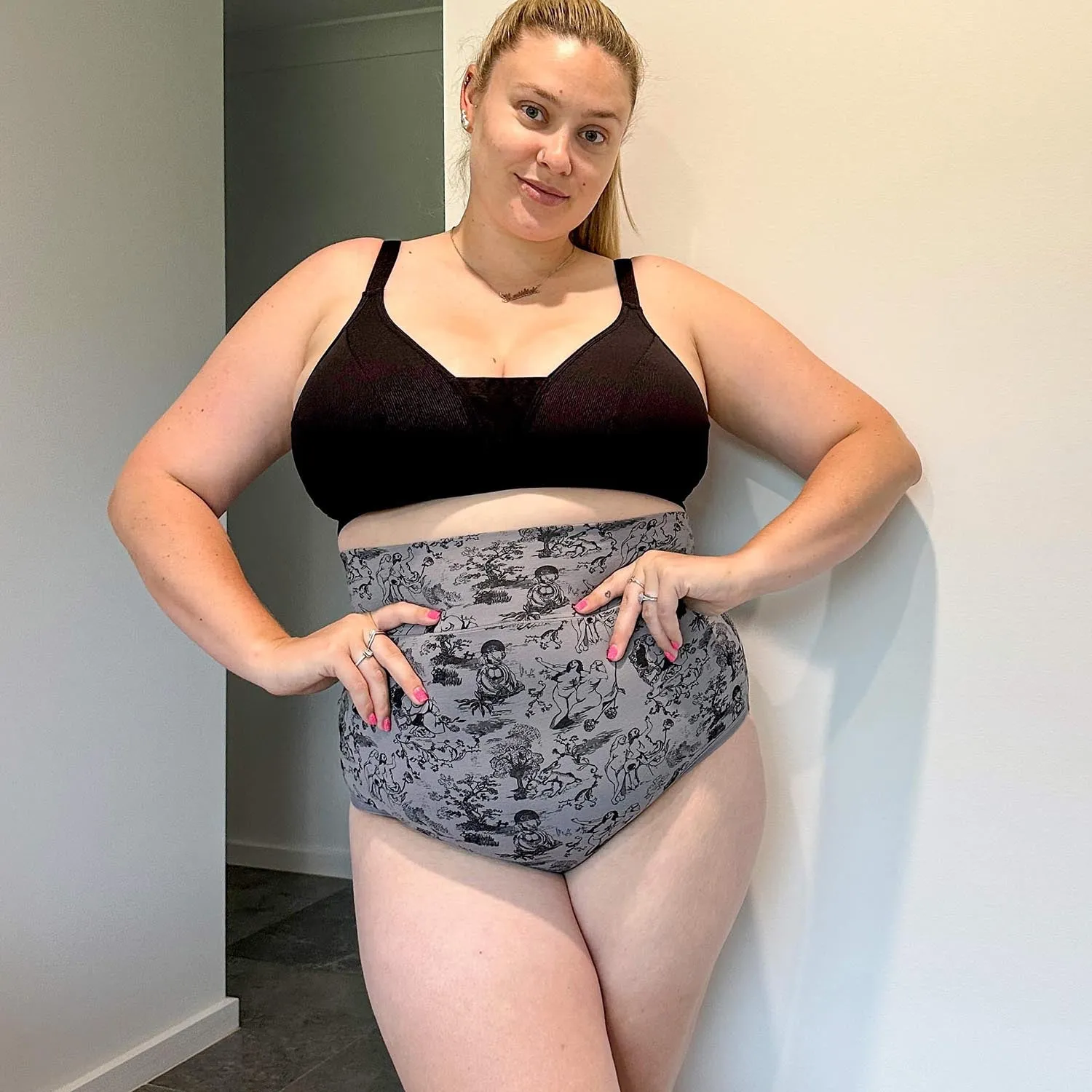 Super High Waist Panties - Passion au Jardin - L'Amour Noir
