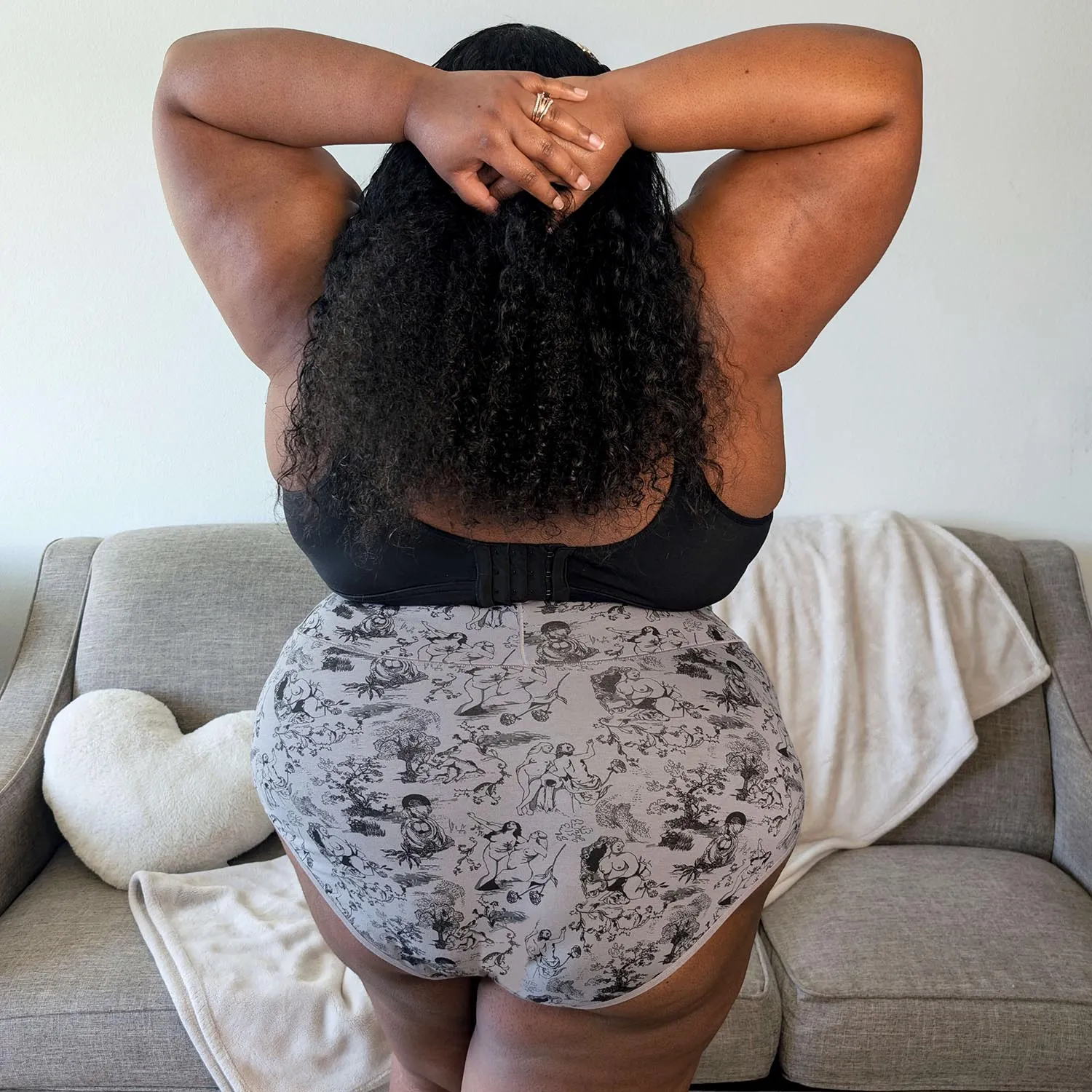 Super High Waist Panties - Passion au Jardin - L'Amour Noir