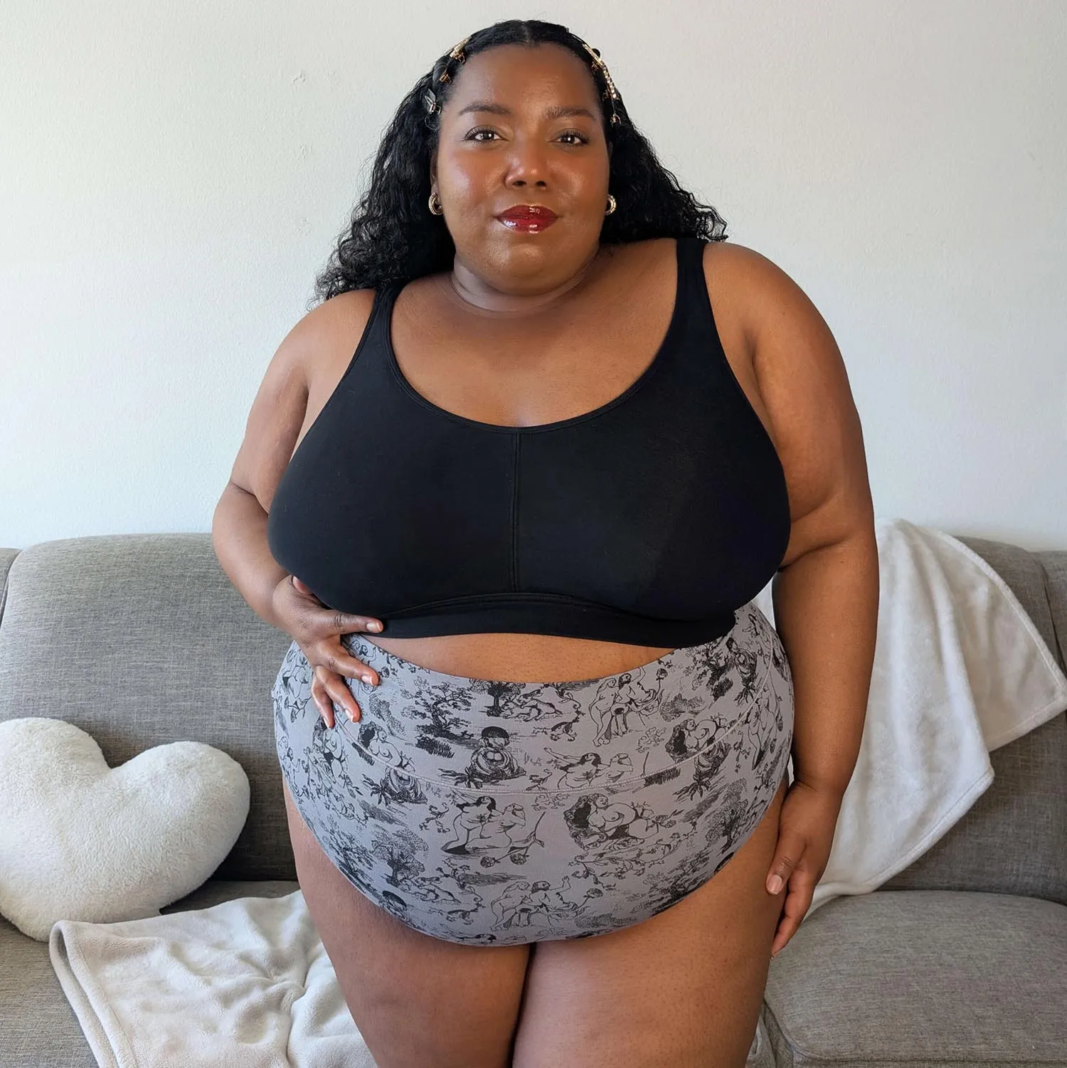 Super High Waist Panties - Passion au Jardin - L'Amour Noir