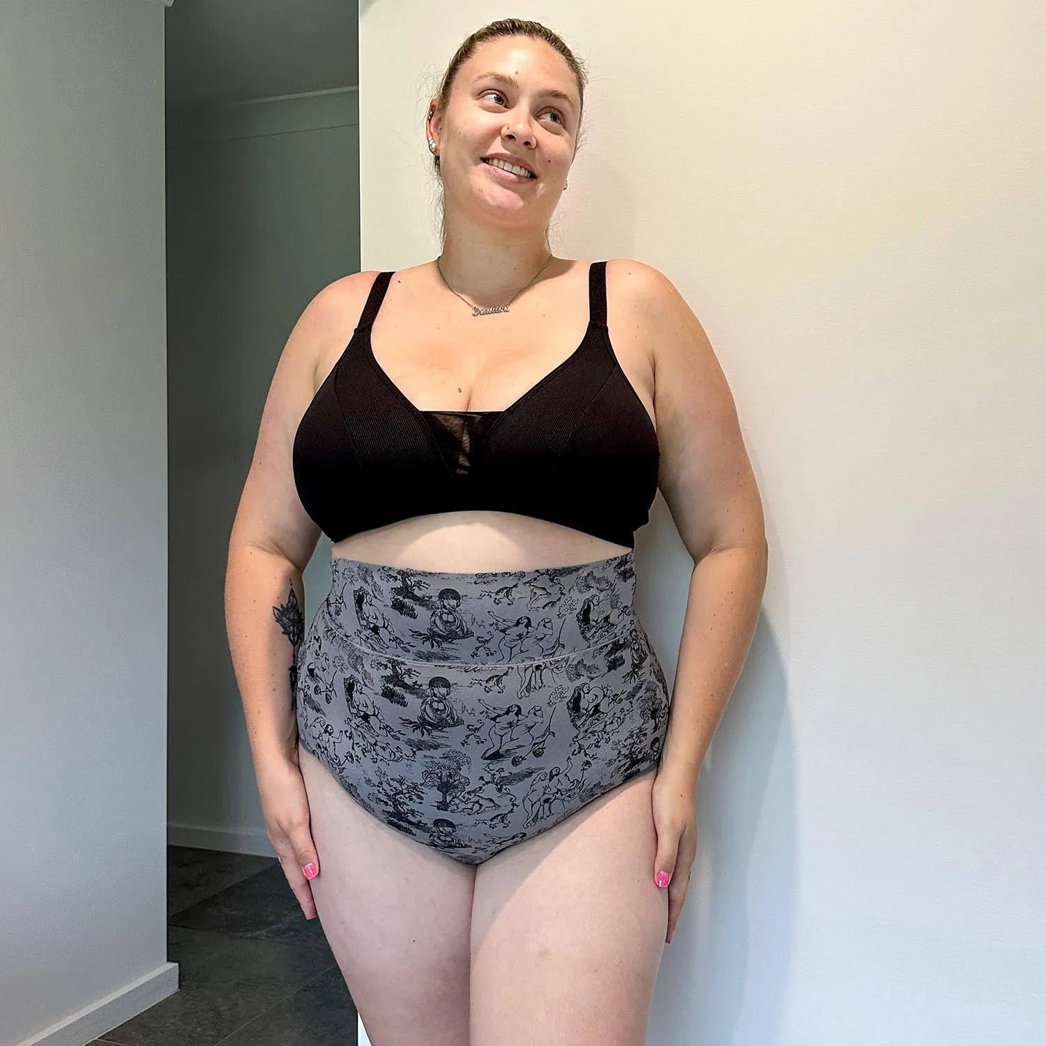 Super High Waist Panties - Passion au Jardin - L'Amour Noir