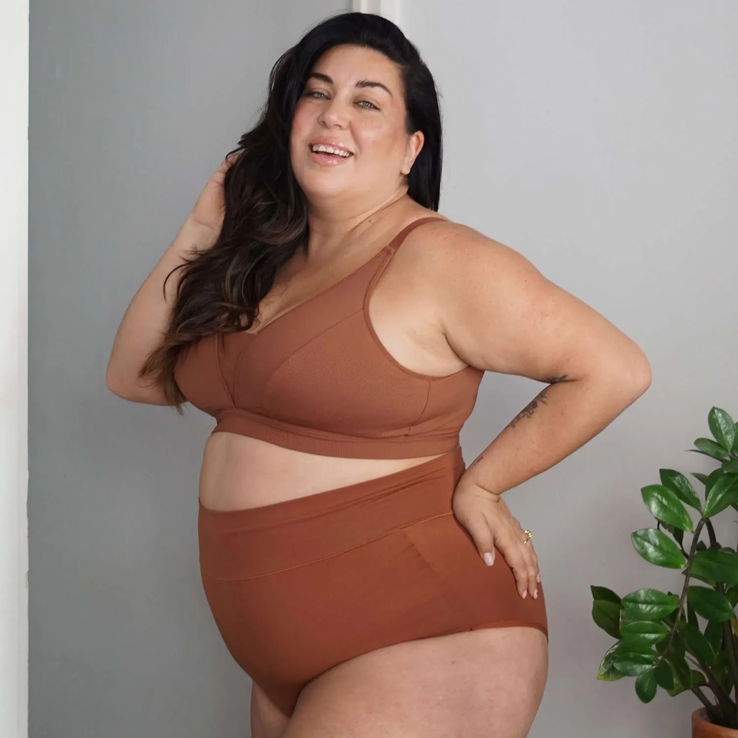 Super High Waist Panties - Root Beer