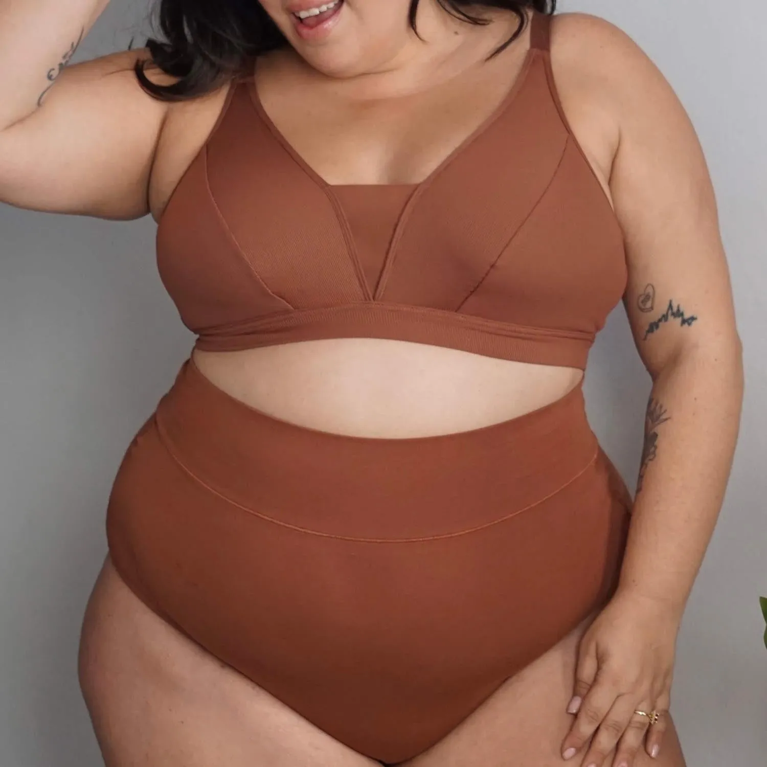 Super High Waist Panties - Root Beer