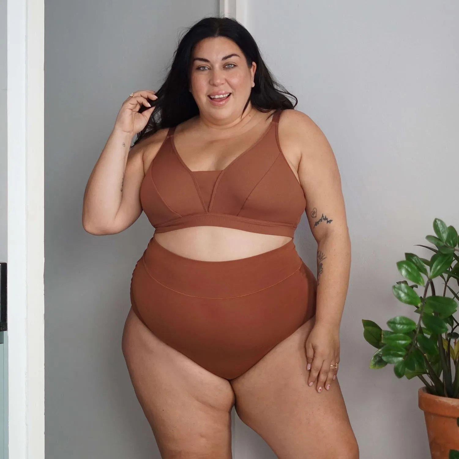 Super High Waist Panties - Root Beer