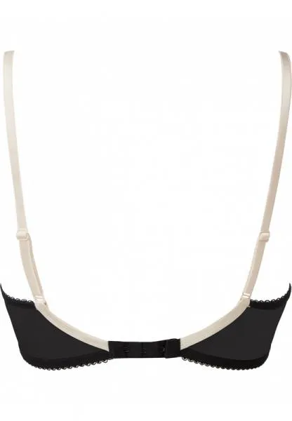 Superboost Lace Non-Padded Plunge Bra - Black/Ivory Rose -