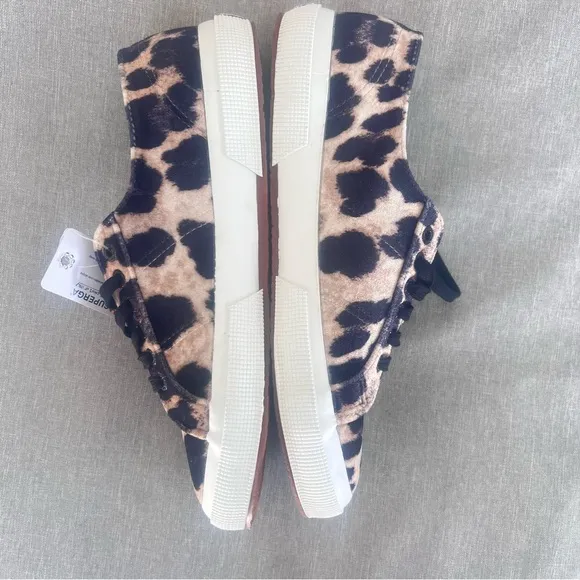 Superga Fantasia Velvet Leopard Sneakers Size 8.5 NWT