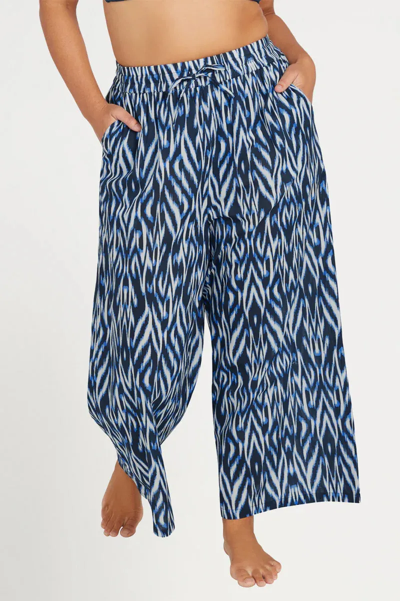 Supine Wide Leg Pant Bottom In Navy - ArteSands