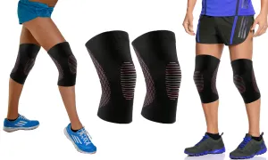 Support And Recovery Knee Compression Sleeve With Gel Grip (1-Pair)