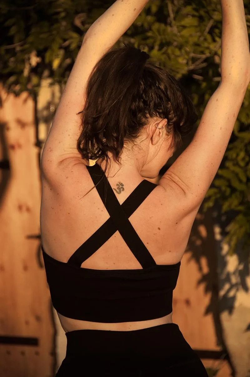 Surya TENCEL™ & Recycled Tulle Bra Top | Black