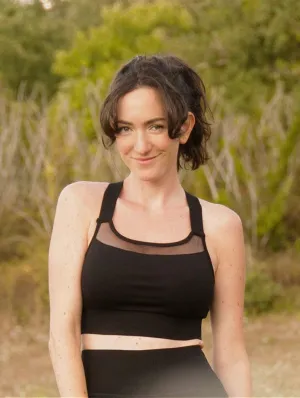 Surya TENCEL™ & Recycled Tulle Bra Top | Black