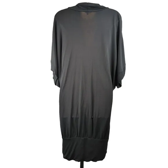 Ted Baker Briddy Black Lyocell Dress Cowl Neck Dolman Lagenlook Drape Shift 4 10