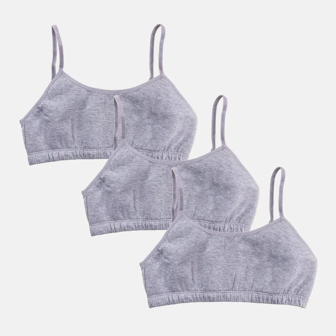 Teenager Bra | Teenager Cotton Bra | Wireless Bra | Flat Padded | Slip On | Pack Of 3